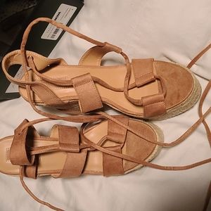 Forever 21 lace up wedges